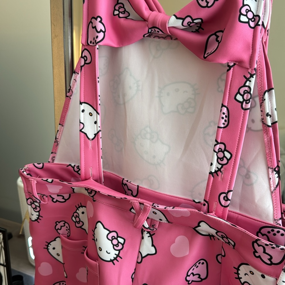 Hello Kitty Pink Patterned Overalls For Women - image 5